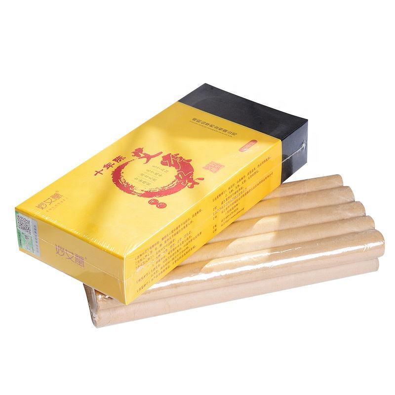 Authentic Qiai Moxa Sticks - 10-Year Aged Pure Moxa Rolls (10 Rolls)